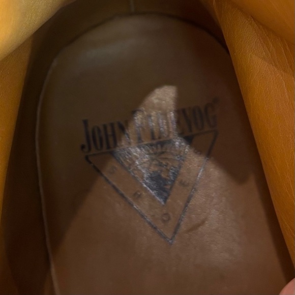 JOHN FLUEVOG Sz 9 The Gateway Lace Up Boots Leather Cognac Made in Vietnam - Picture 16 of 16